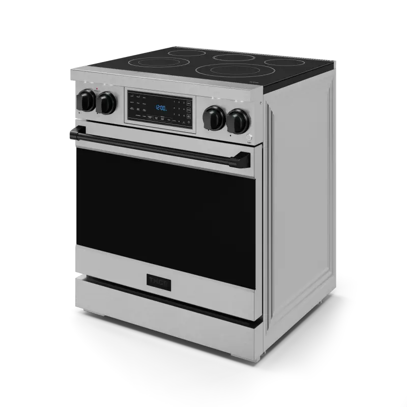 30 Inch Professional Electric Range With Tilt Panel Touch Control In Stainless Steel/black Gordon Ramsay Series RSE30BLK