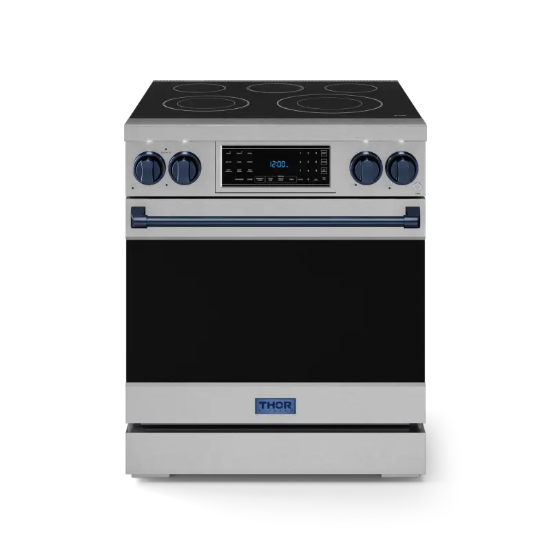 30 Inch Professional Electric Range With Tilt Panel Touch Control In Stainless Steel/navy Blue Gordon Ramsay Series RSE30BLU