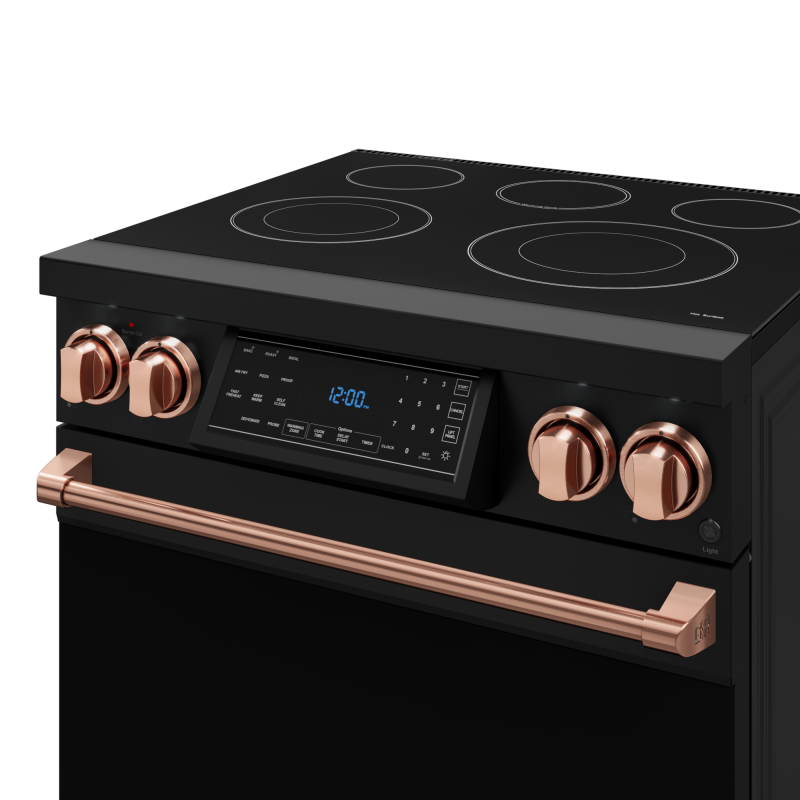 30 Inch Professional Electric Range With Tilt Panel Touch Control In Black/rose Gold Gordon Ramsay Series RSE30BRSG