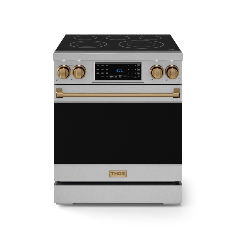 30 Inch Professional Electric Range With Tilt Panel Touch Control In Stainless Steel/bronze Gordon Ramsay Series RSE30BRZ