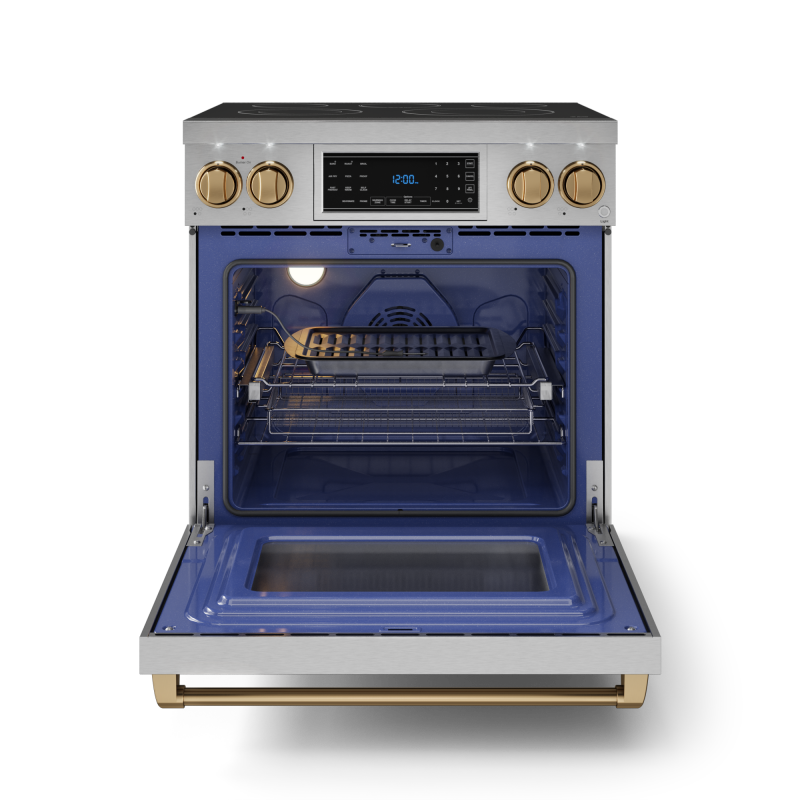 30 Inch Professional Electric Range With Tilt Panel Touch Control In Stainless Steel/bronze Gordon Ramsay Series RSE30BRZ