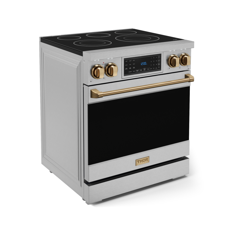 30 Inch Professional Electric Range With Tilt Panel Touch Control In Stainless Steel/bronze Gordon Ramsay Series RSE30BRZ