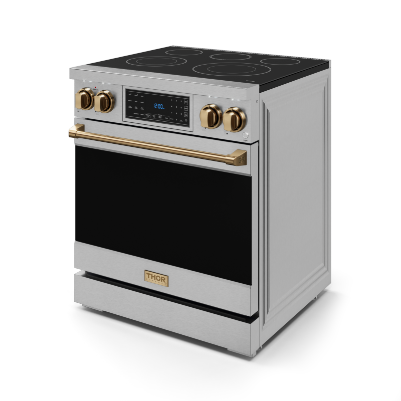 30 Inch Professional Electric Range With Tilt Panel Touch Control In Stainless Steel/bronze Gordon Ramsay Series RSE30BRZ