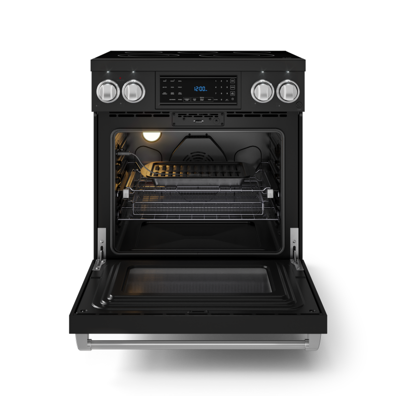 30 Inch Professional Electric Range With Tilt Panel Touch Control In Black/stainless Steel Gordon Ramsay Series RSE30BSS