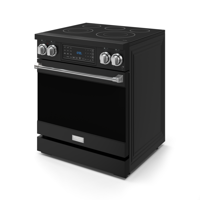 30 Inch Professional Electric Range With Tilt Panel Touch Control In Black/stainless Steel Gordon Ramsay Series RSE30BSS