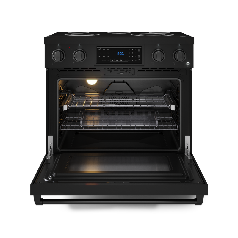 36 Inch Professional Electric Range With Tilt Panel Touch Control In Black Gordon Ramsay Series RSE36B