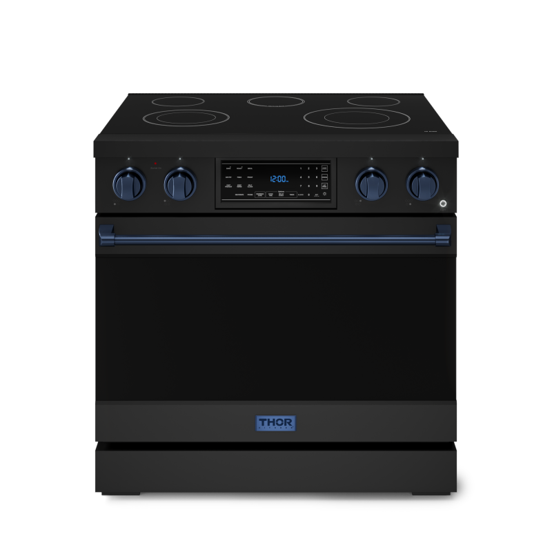 36 Inch Professional Electric Range With Tilt Panel Touch Control In Black/navy Blue Gordon Ramsay Series RSE36BBLU