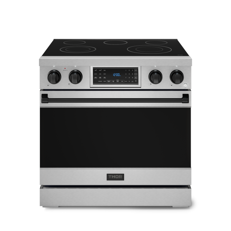 36 Inch Professional Electric Range With Tilt Panel Touch Control In Stainless Steel/black Gordon Ramsay Series RSE36BLK
