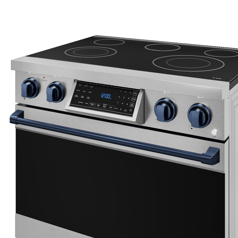 36 Inch Professional Electric Range With Tilt Panel Touch Control In Stainless Steel/navy Blue Gordon Ramsay Series RSE36BLU