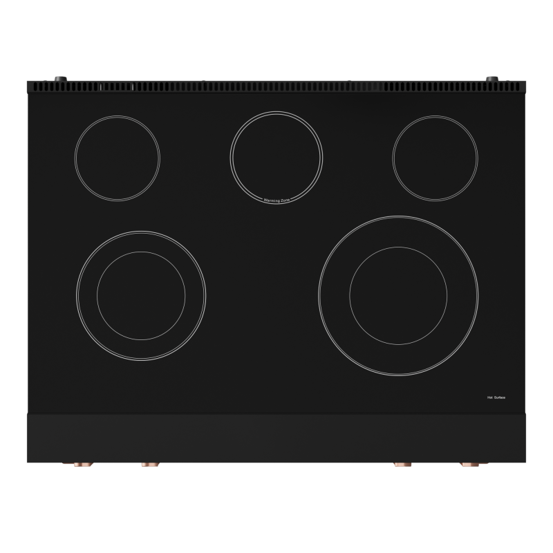 36 Inch Professional Electric Range With Tilt Panel Touch Control In Black/rose Gold Gordon Ramsay Series RSE36BRSG
