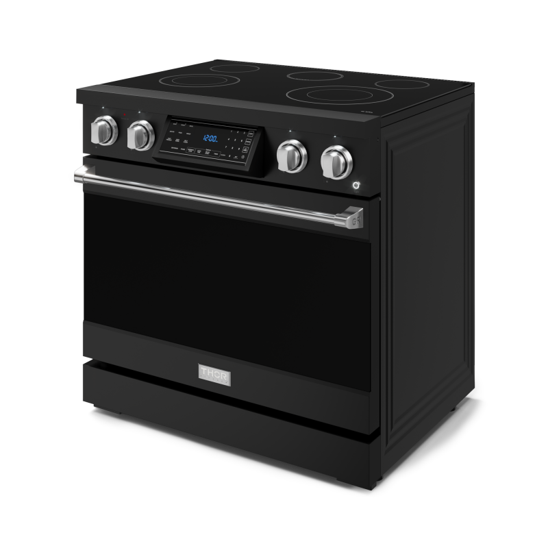 36 Inch Professional Electric Range With Tilt Panel Touch Control In Black/stainless Steel Gordon Ramsay Series RSE36BSS