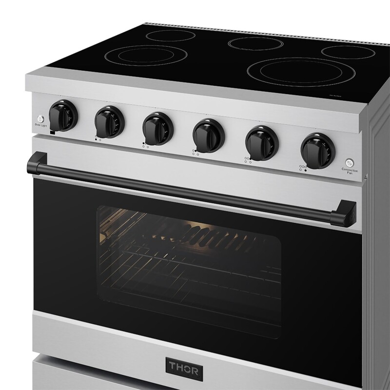 36 Inch Professional Electric Range In Stainless Steel/black Gordon Ramsay Series RSE36PBLK