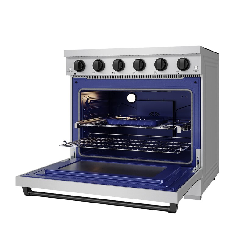 36 Inch Professional Electric Range In Stainless Steel/black Gordon Ramsay Series RSE36PBLK