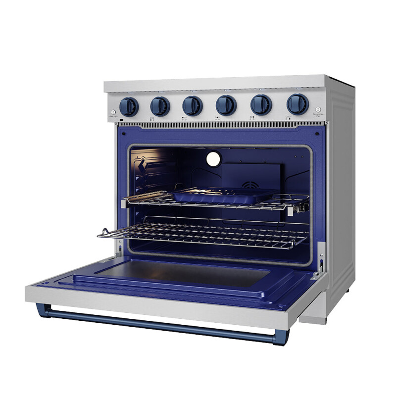 36 Inch Professional Electric Range In Stainless Steel/blue Gordon Ramsay Series RSE36PBLU