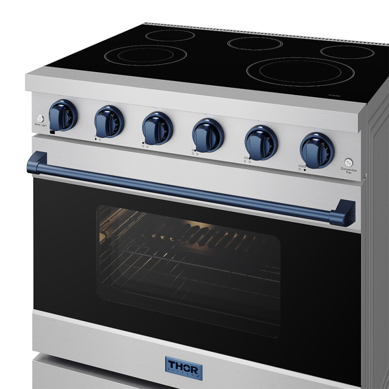 36 Inch Professional Electric Range In Stainless Steel/blue Gordon Ramsay Series RSE36PBLU