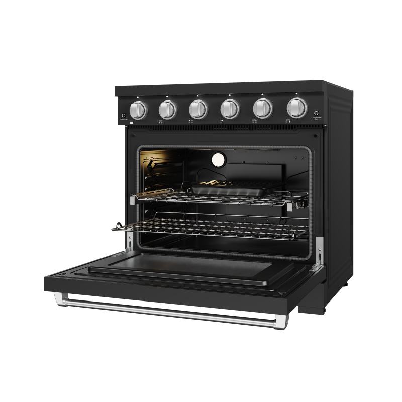 36 Inch Professional Electric Range In Black/stainless Steel Gordon Ramsay Series RSE36PBSS
