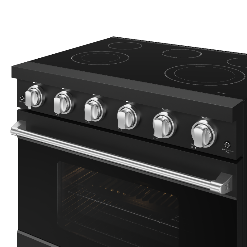 36 Inch Professional Electric Range In Black/stainless Steel Gordon Ramsay Series RSE36PBSS