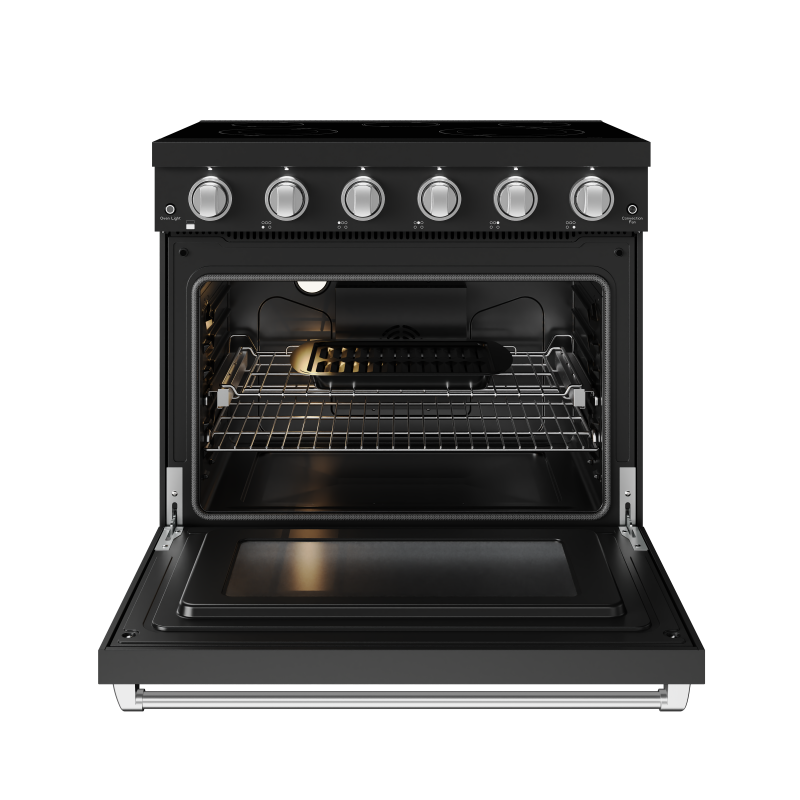 36 Inch Professional Electric Range In Black/stainless Steel Gordon Ramsay Series RSE36PBSS