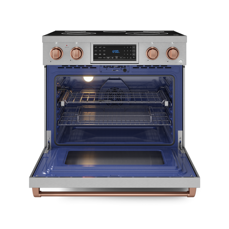 36 Inch Professional Electric Range With Tilt Panel Touch Control In Stainless Steel/rose Gold Gordon Ramsay Series RSE36RSG