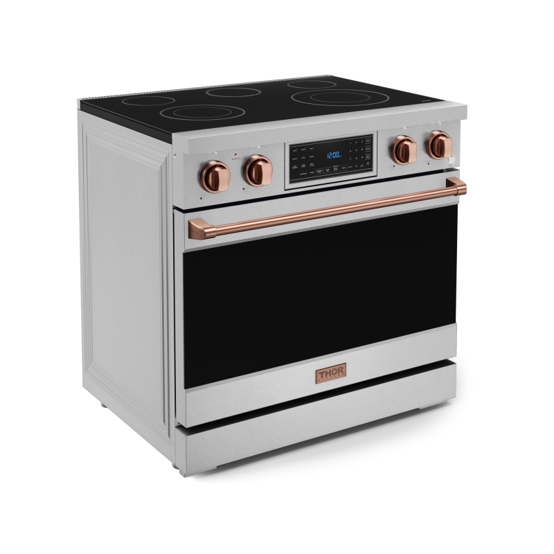 36 Inch Professional Electric Range With Tilt Panel Touch Control In Stainless Steel/rose Gold Gordon Ramsay Series RSE36RSG