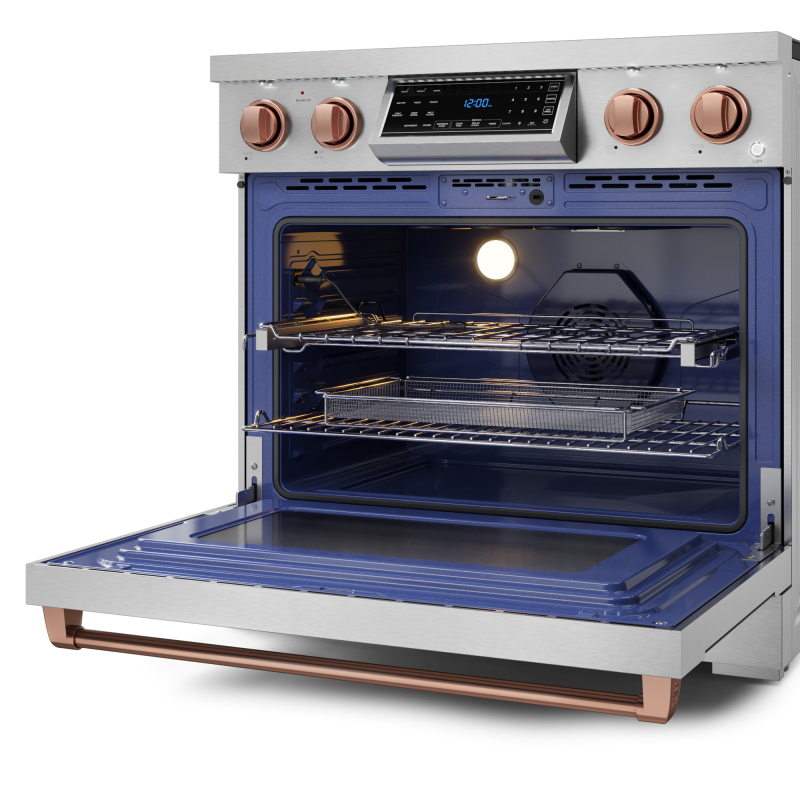 36 Inch Professional Electric Range With Tilt Panel Touch Control In Stainless Steel/rose Gold Gordon Ramsay Series RSE36RSG