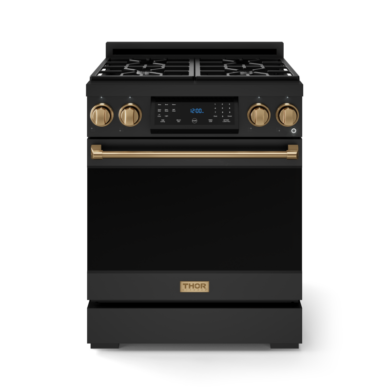 30 Inch Professional Gas Range With Tilt Panel Touch Control In Stainless Steel/bronze Gordon Ramsay Series RSG30BRZ
