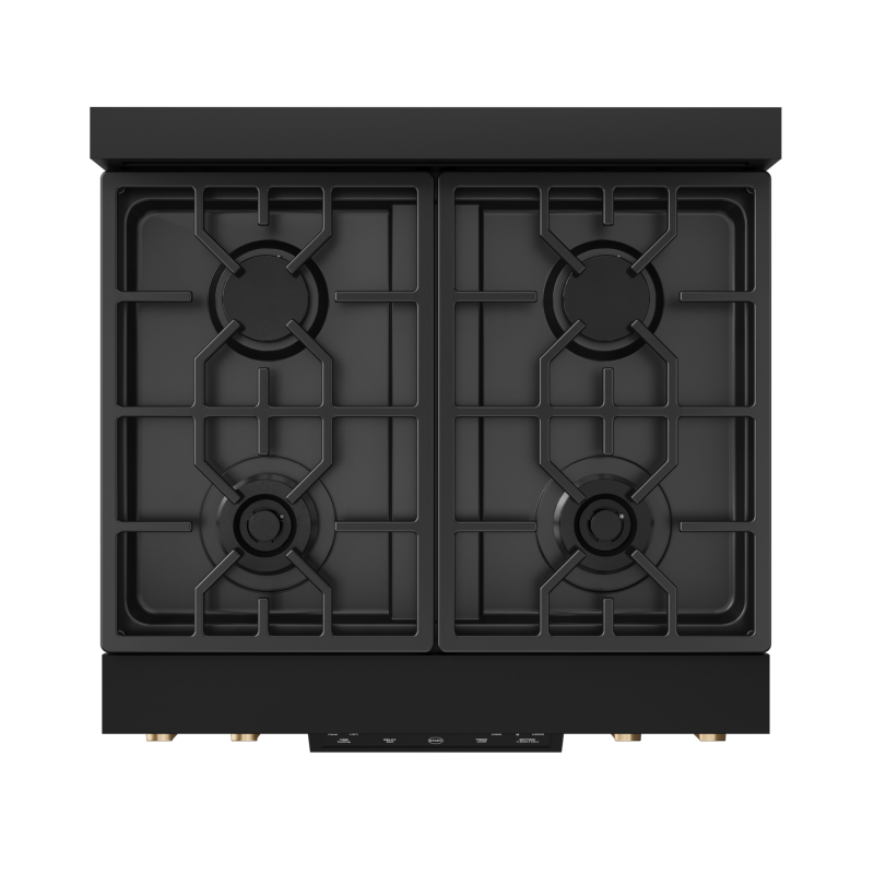30 Inch Professional Gas Range With Tilt Panel Touch Control In Matte Black/bronze Gordon Ramsay Series RSG30BBRZ