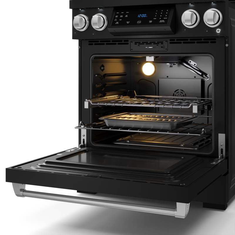 30 Inch Professional Lp Range With Tilt Panel Touch Control In Matte Black/stainless Steel Gordon Ramsay Series RSG30BLPSS