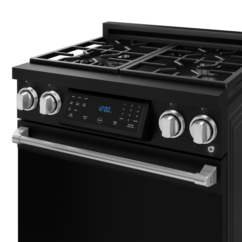 30 Inch Professional Lp Range With Tilt Panel Touch Control In Matte Black/stainless Steel Gordon Ramsay Series RSG30BLPSS