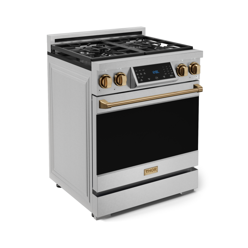 30 Inch Professional Gas Range With Tilt Panel Touch Control In Stainless Steel/bronze Gordon Ramsay Series RSG30BRZ
