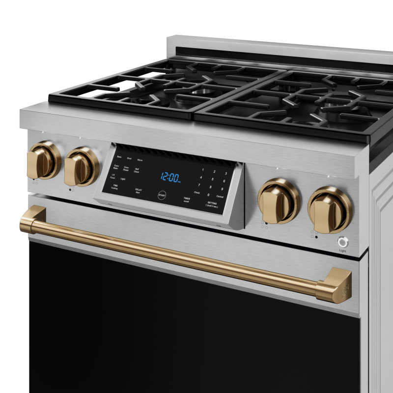 30 Inch Professional Gas Range With Tilt Panel Touch Control In Stainless Steel/bronze Gordon Ramsay Series RSG30BRZ