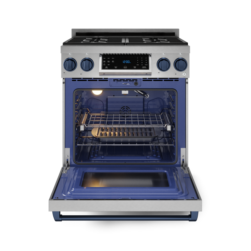 30 Inch Professional Lp Range With Tilt Panel Touch Control In Stainless Steel/blue Gordon Ramsay Series RSG30LPBLU
