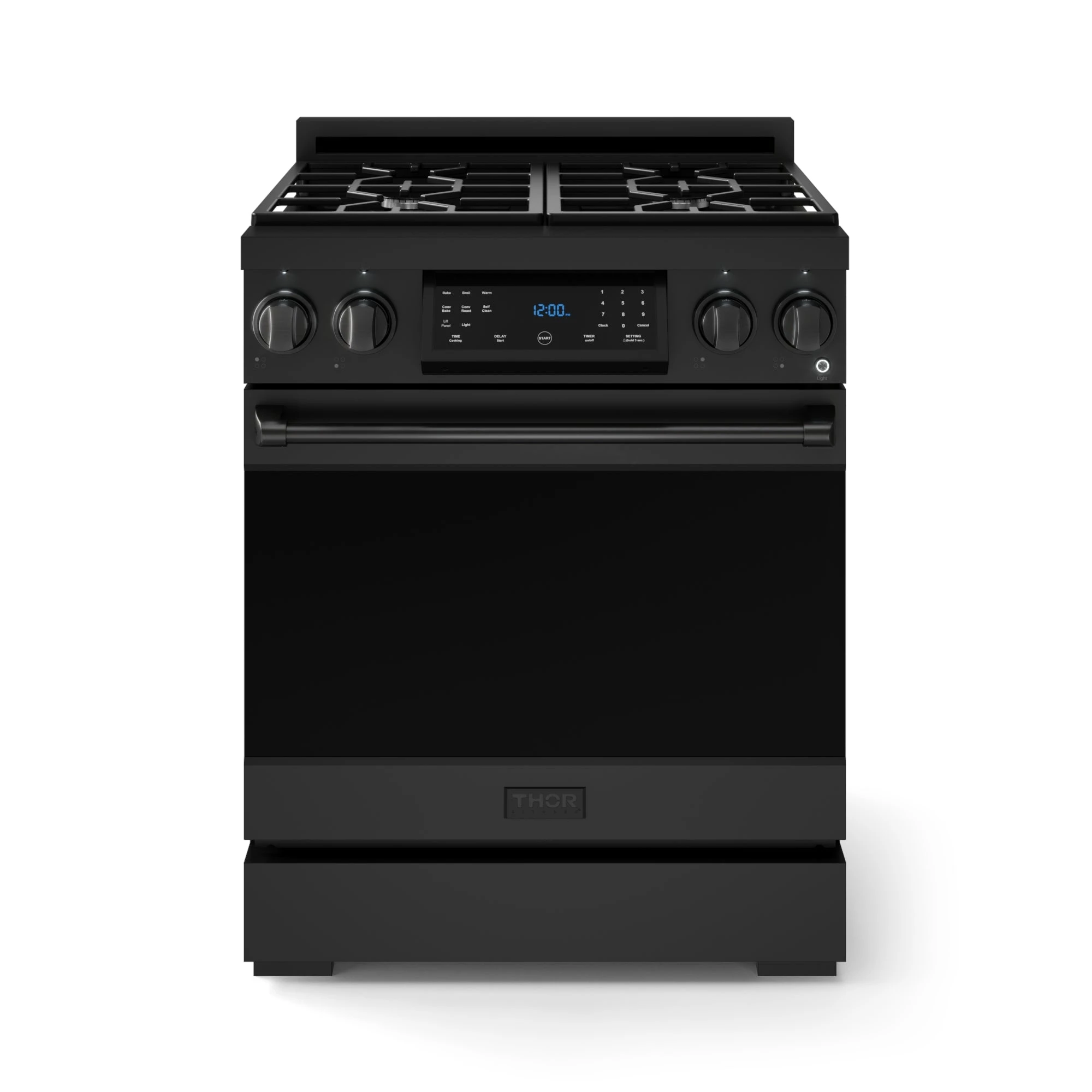30 Inch Professional Gas Range With Precision Knob Control In Black RSG30PB