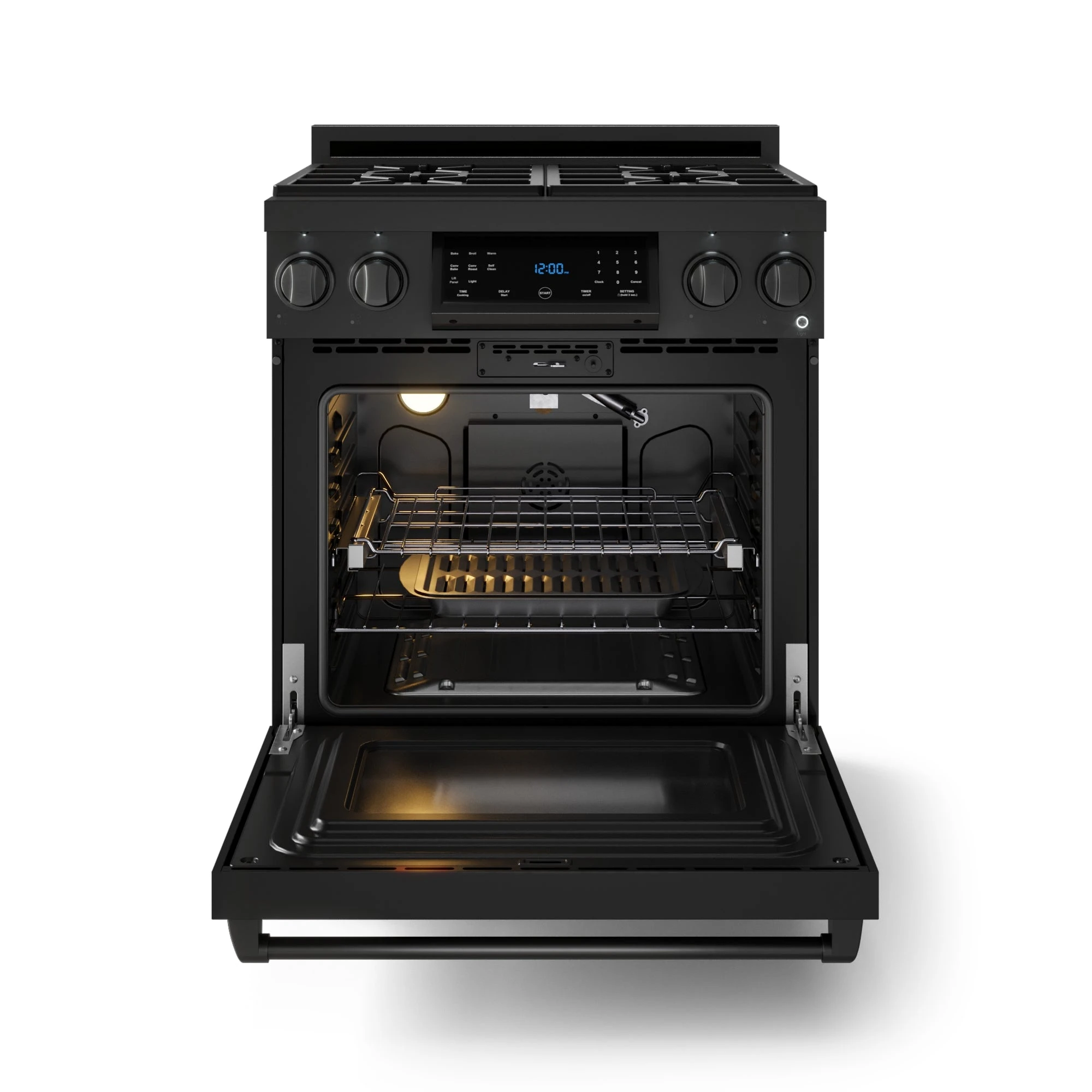 30 Inch Professional Gas Range With Precision Knob Control In Black RSG30PB