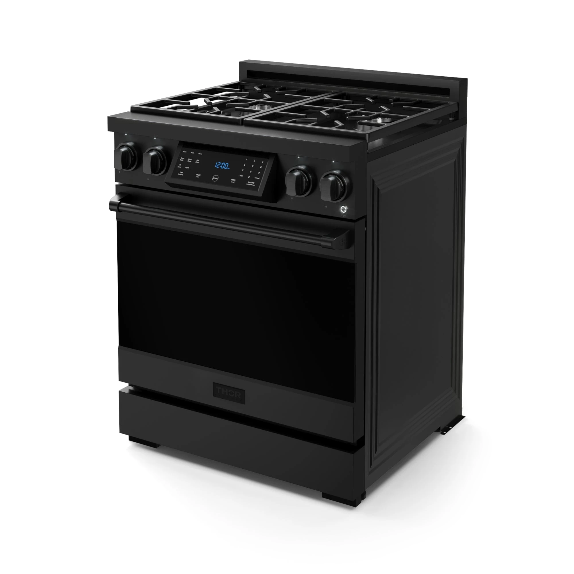 30 Inch Professional Gas Range With Precision Knob Control In Black RSG30PB