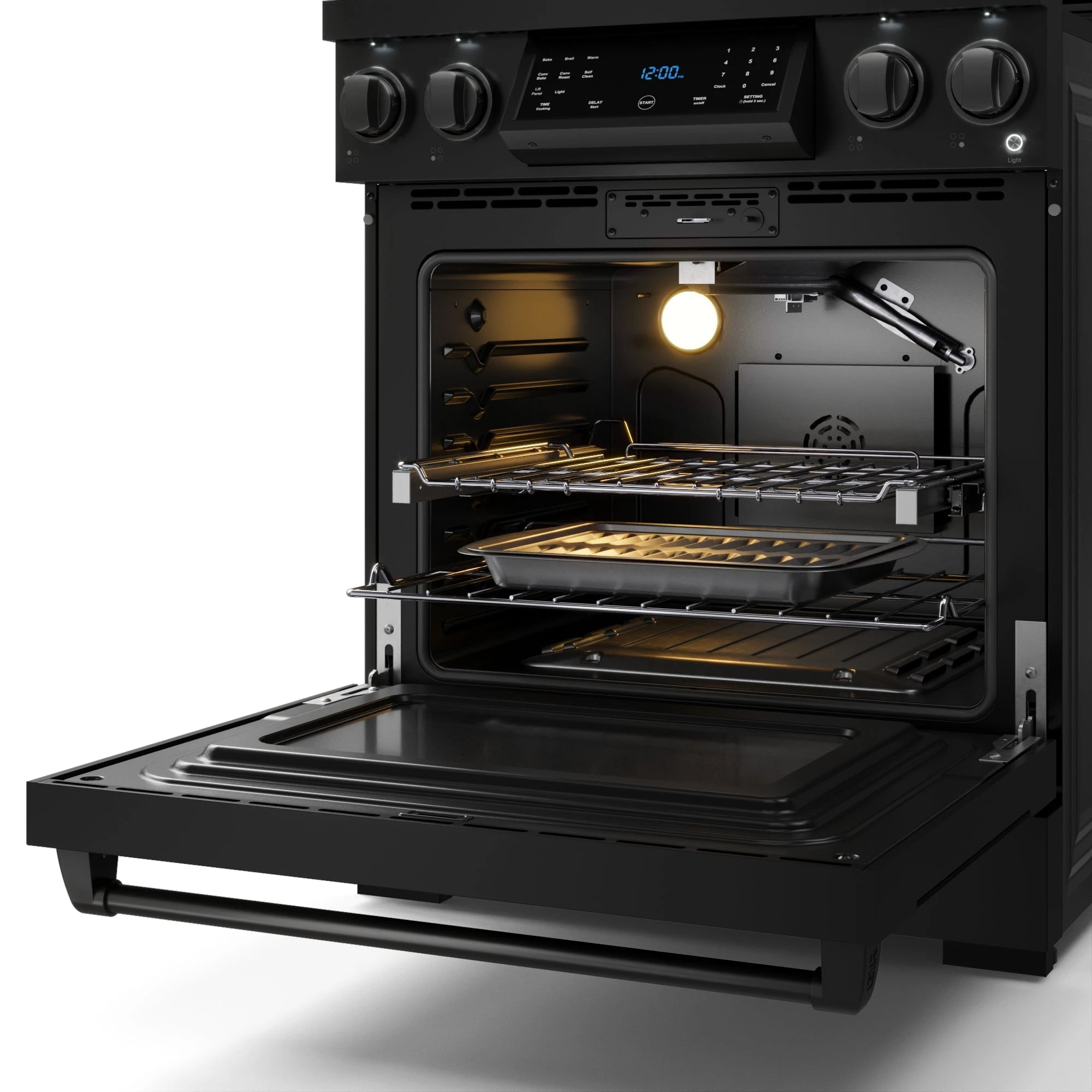 30 Inch Professional Gas Range With Precision Knob Control In Black RSG30PB