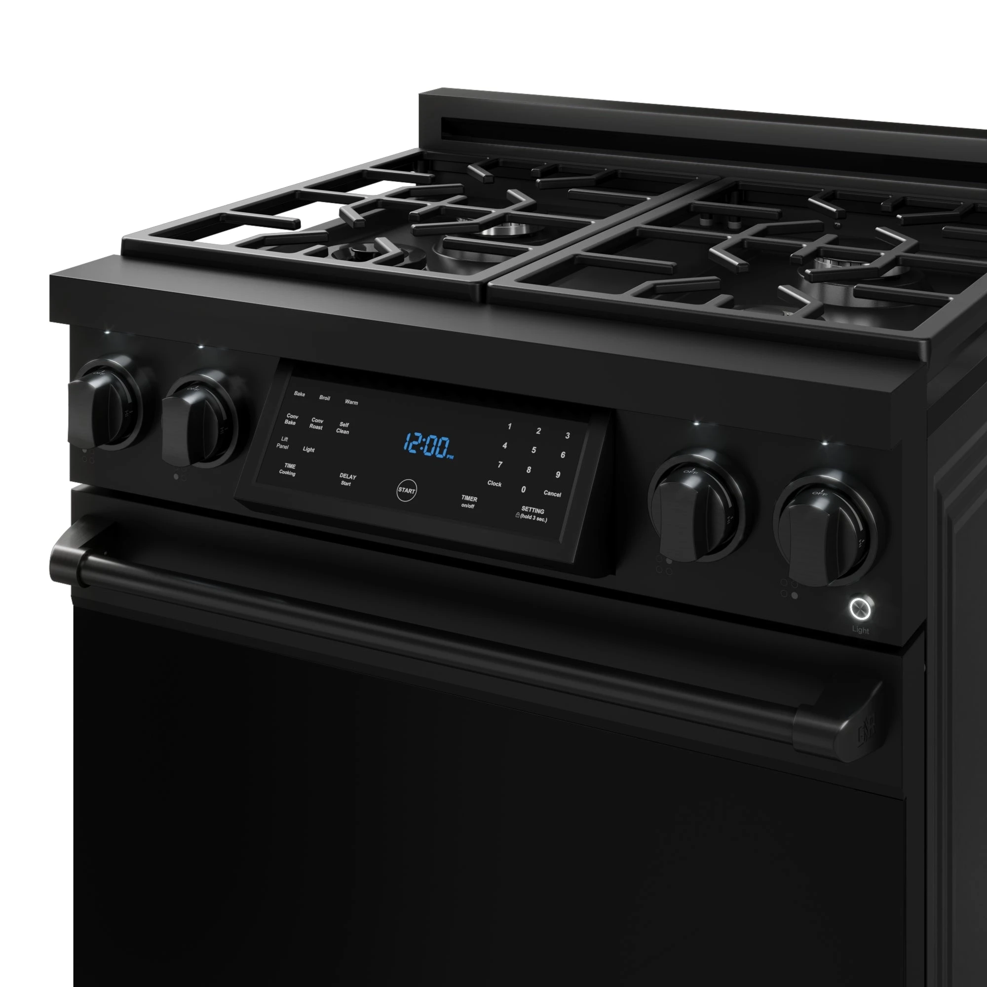30 Inch Professional Gas Range With Precision Knob Control In Black RSG30PB