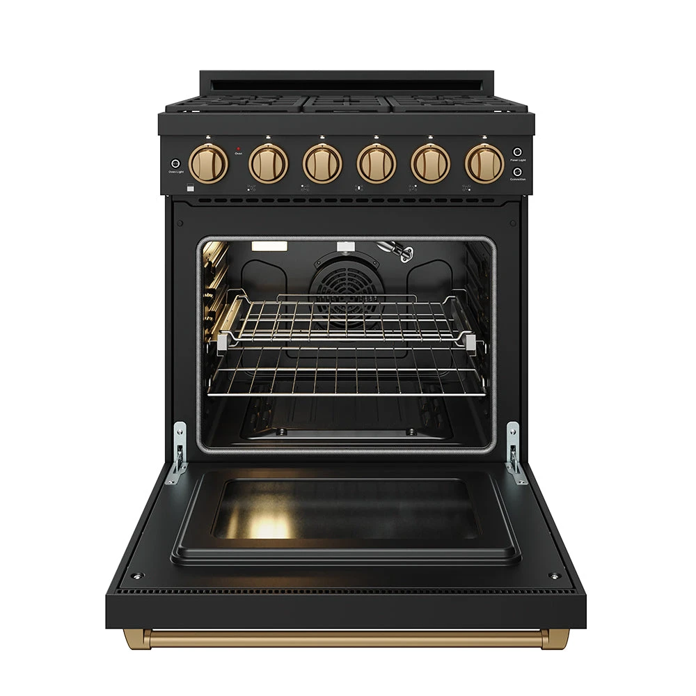30 Inch Professional Gas With Precision Knob Control In Black/bronze RSG30PBBRZ