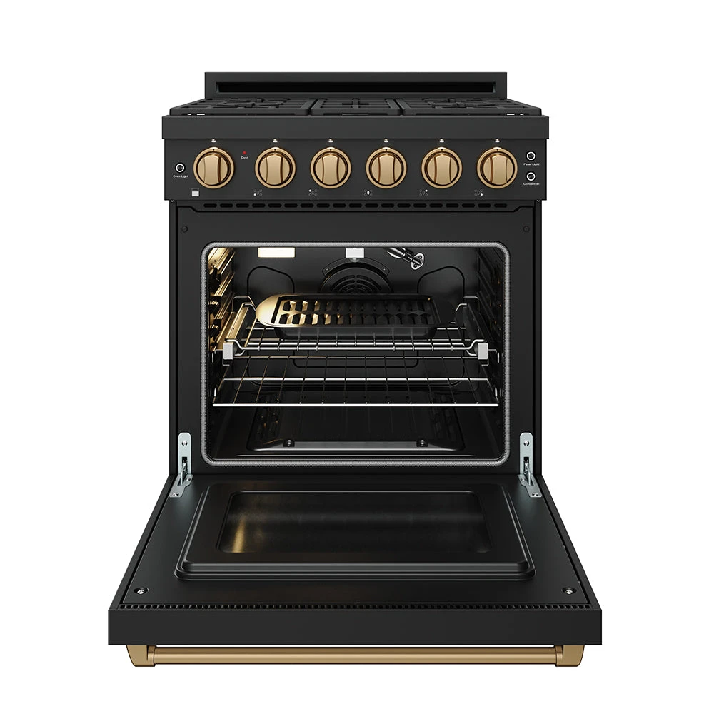 30 Inch Professional Gas With Precision Knob Control In Black/bronze RSG30PBBRZ