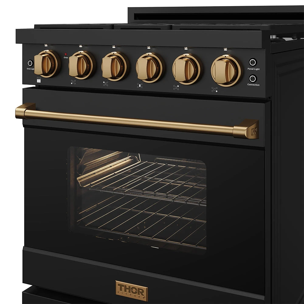 30 Inch Professional Gas With Precision Knob Control In Black/bronze RSG30PBBRZ
