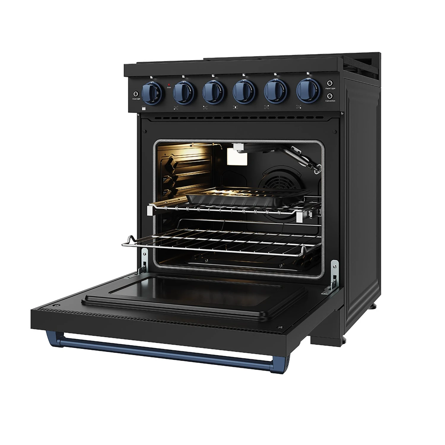 30 Inch Professional Liquid Propane With Precision Knob Control In Black/blue RSG30PBLPBLU