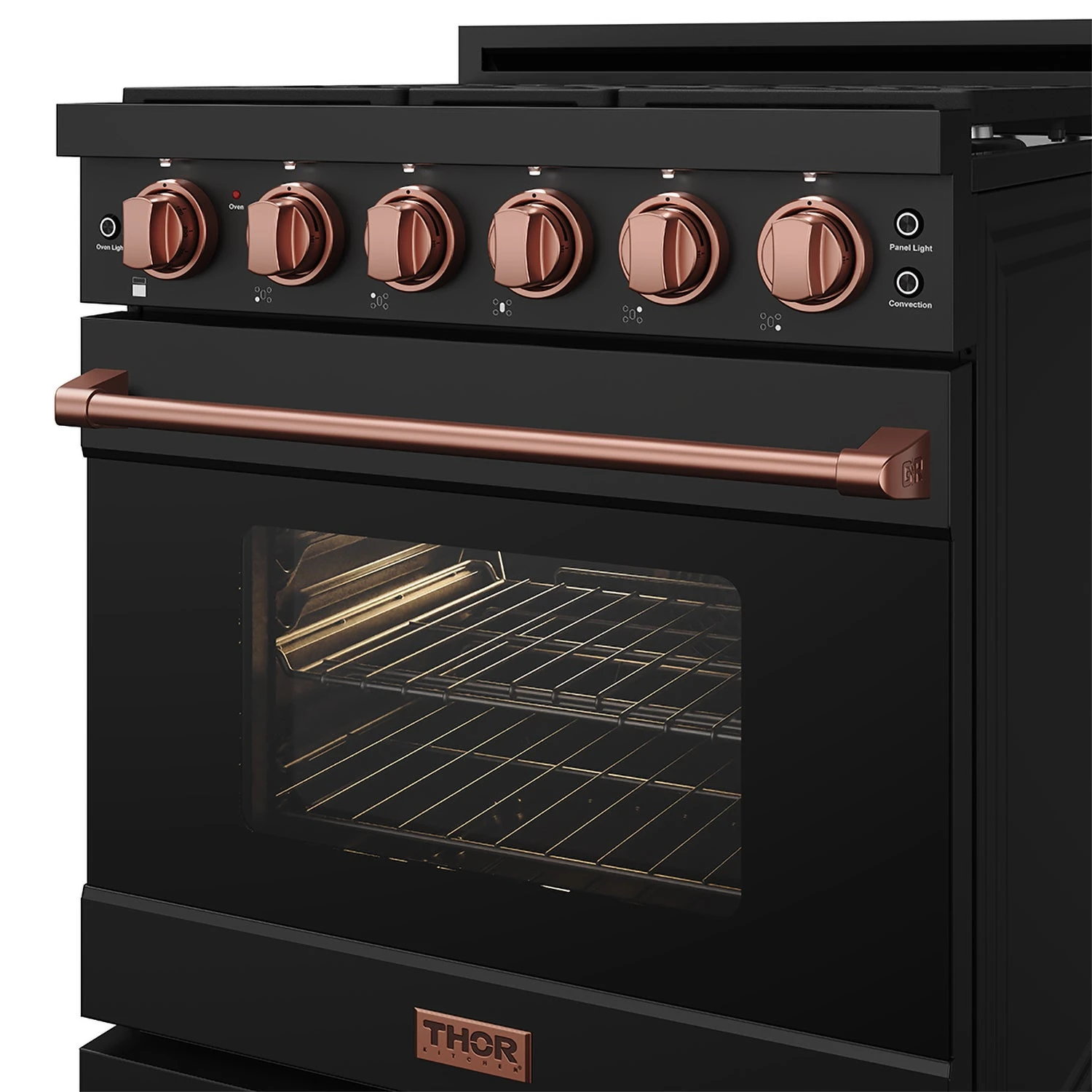30 Inch Professional Liquid Propane With Precision Knob Control In Black/rose Gold RSG30PBLPRSG