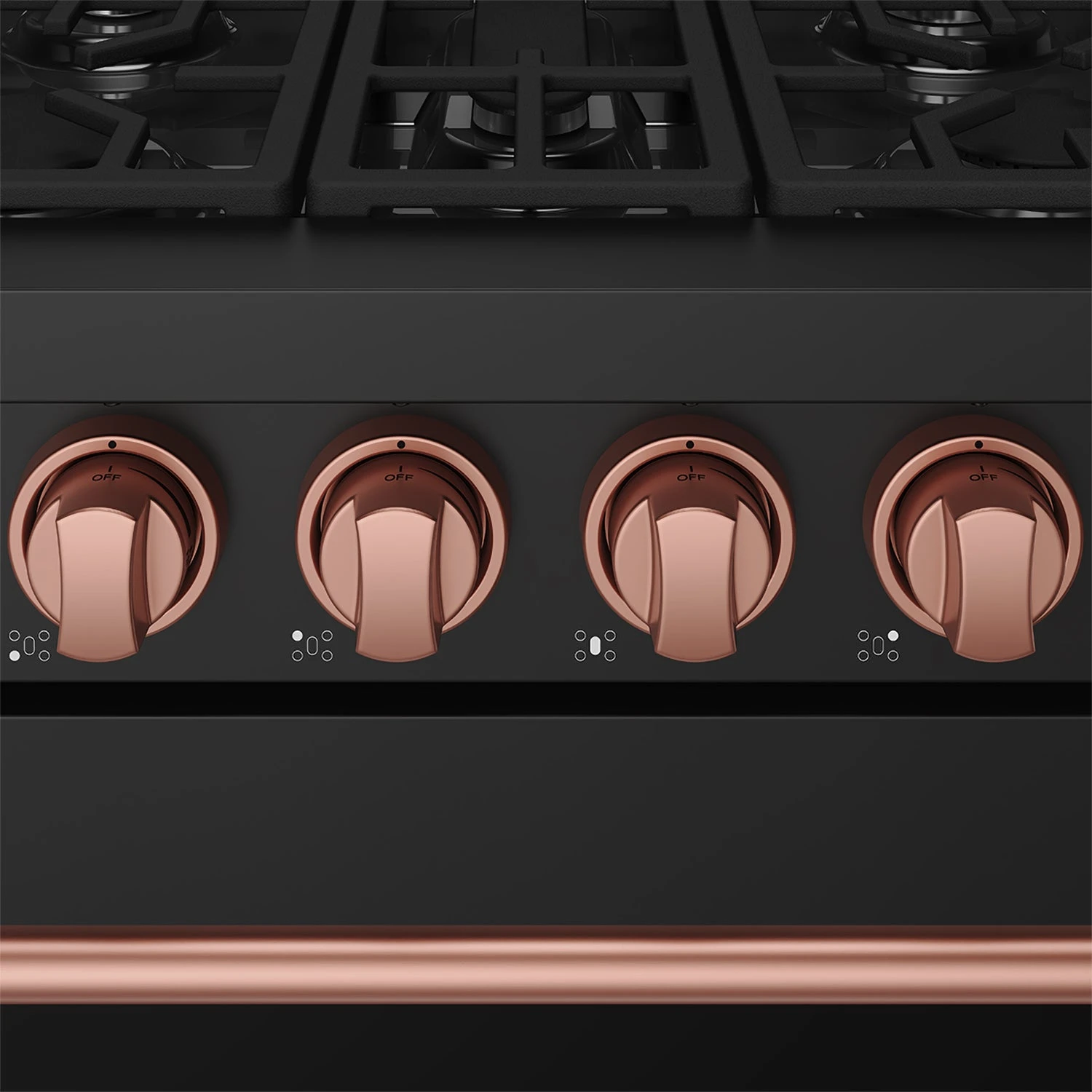 30 Inch Professional Liquid Propane With Precision Knob Control In Black/rose Gold RSG30PBLPRSG