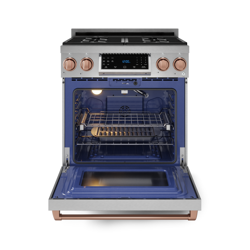 30 Inch Professional Gas Range With Tilt Panel Touch Control In Stainless Steel/rose Gold Gordon Ramsay Series RSG30RSG