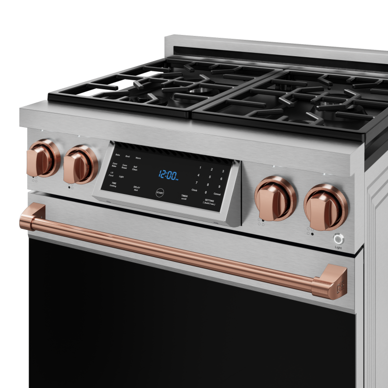 30 Inch Professional Gas Range With Tilt Panel Touch Control In Stainless Steel/rose Gold Gordon Ramsay Series RSG30RSG