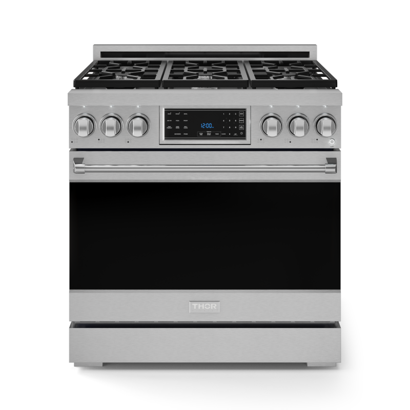 36 Inch Professional Gas Range With Tilt Panel Touch Control In Stainless Steel Gordon Ramsay Series RSG36