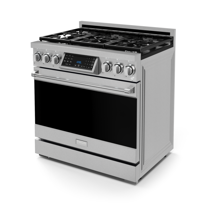 36 Inch Professional Gas Range With Tilt Panel Touch Control In Stainless Steel Gordon Ramsay Series RSG36