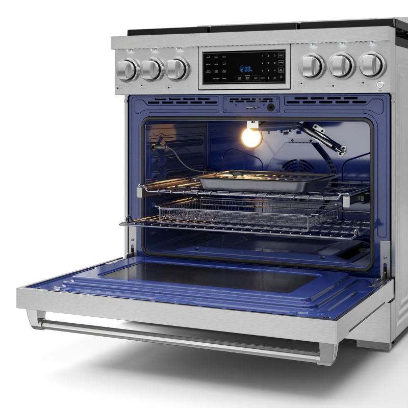 36 Inch Professional Gas Range With Tilt Panel Touch Control In Stainless Steel Gordon Ramsay Series RSG36