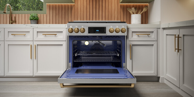 36 Inch Professional Gas Range With Tilt Panel Touch Control In Stainless Steel Gordon Ramsay Series RSG36
