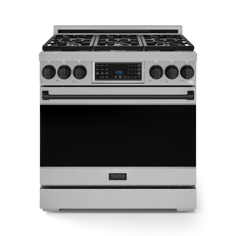 36 Inch Professional Lp Range With Tilt Panel Touch Control In Stainless Steel/black Gordon Ramsay Series RSG36LPBLK